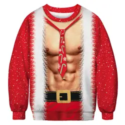 Новинка 2018, рождественские 3D толстовки для косплея, уродливые Рождественские свитера, модные мужские худи унисекс, женские толстовки