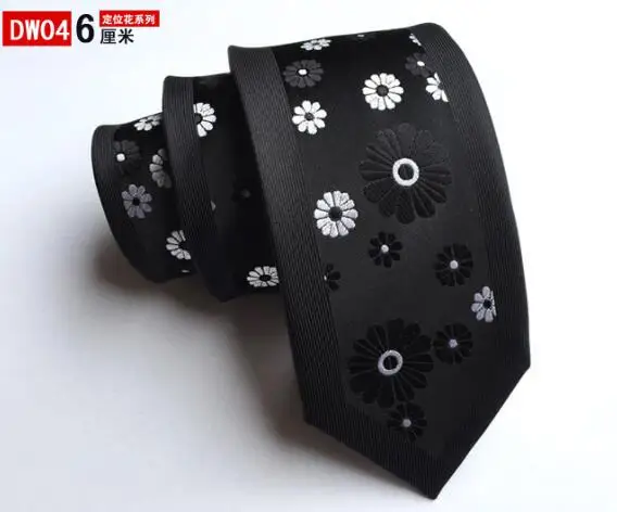 RBOCOTT мужской модный обтягивающий галстук 6 см с цветочным узором в горошек и в полоску, галстук в повседневном стиле, вечерние галстуки, галстуки для шеи - Цвет: 04