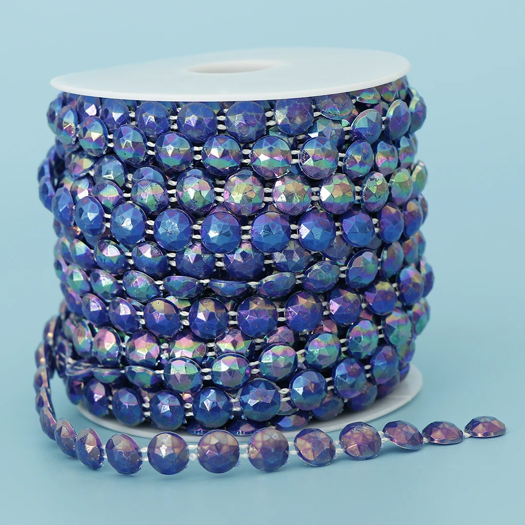 15m/Roll 10mm Half Round Beads String Artificial Pearls Strands for Garland Spool Beads DIY Craft Wedding Decor
