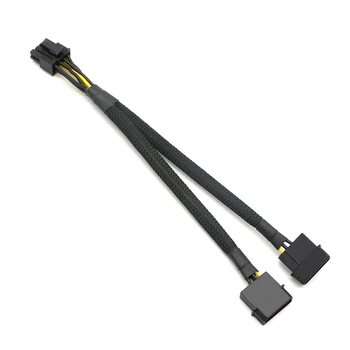 

20pcs/Lot Dual IDE Molex 4Pin to PCI-E/ GPU 8Pin (6+2Pin) Power Adapter Cable.