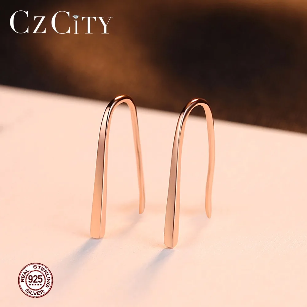 CZCITY самых лучших брендов Мода чистого серебра Длинные Висячие серьги для Для