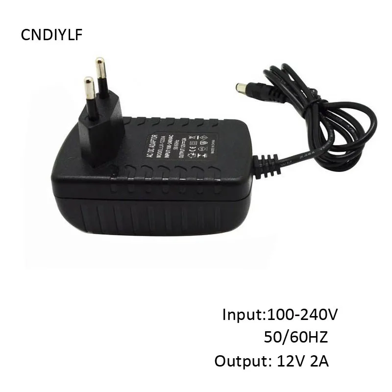 

2PCS White& Black 12V 2A Power Supply With EU UK AU US Plug