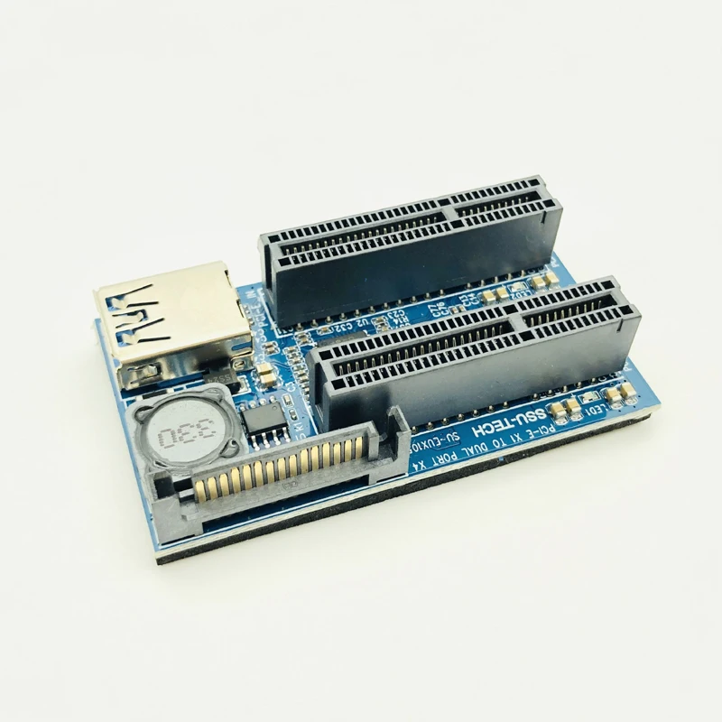 Nuevo en la tarjeta PCI Express adaptador USB 3,0 fondos componentes de PC extensor PCIE Riser PCI-E tarjeta Riser PCI E elevador para tarjeta de vídeo