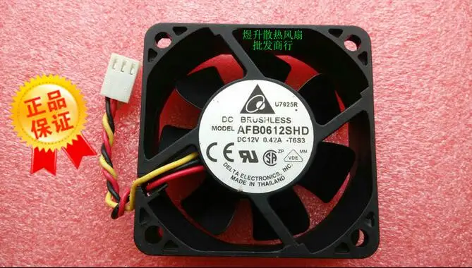 Original DELTA 6020 DC12V 0.42A 6CM 60*60*20MM AFB0612SHD 3 wire cooling fan | Компьютеры и офис