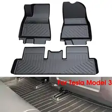 Autoleader 3 шт TPO черный водонепроницаемый прочный передний и задний автомобильный напольный коврик авто Анти-пыль напольный ковер носимый для Tesla модель 3