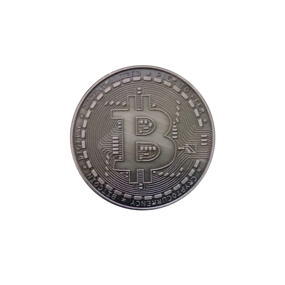 Antique Style Bronze Bitcoin Coin Commemorative Coin Art Collection Gift Physical Metal Antique Imitation Home Party Decoration