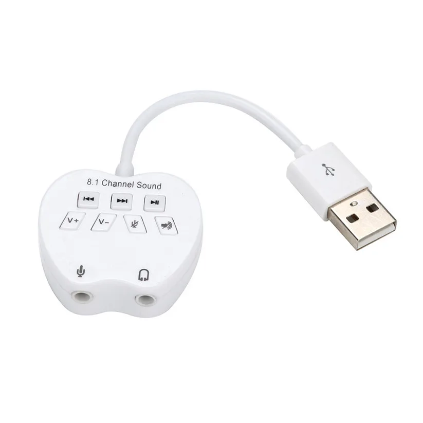 Ouhaobin звуковые карты 8 1 каналов USB внешняя 3D Звуковая карта адаптер для ПК ноутбука