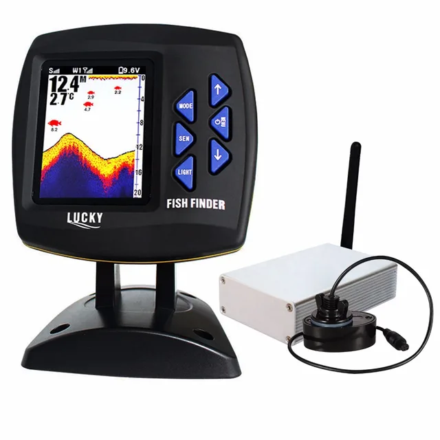 LUCKY Wireless Boat Fish Finder Color Display Wireless Remote Control