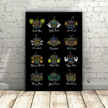 

Smoothies Recipes Art Picture for Living Room Decoration Canvas Painting Home Decor
