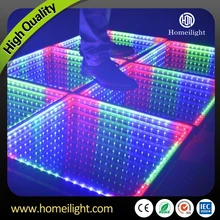 3x4 м светодиодный плитка бесконечность зеркало танцпол