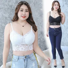 Новинка плюс размер сексуальный кружевной бюстгальтер Camisoles сексуальный черный и белый кружевной облегающий топ на бретельках 9108