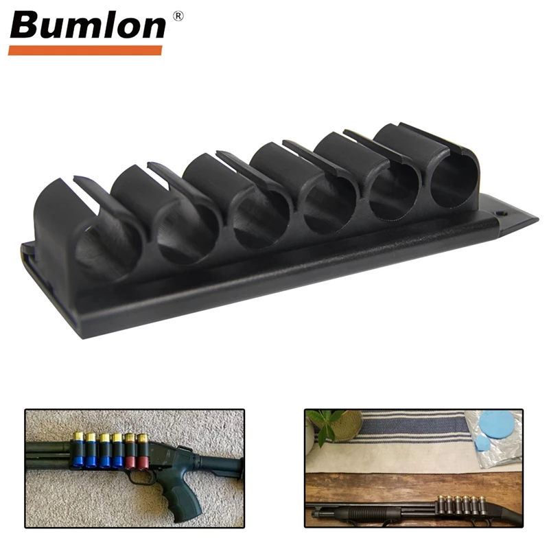 

Aluminum Tactical Hunting Side Saddle 6 Round Shotshell Shell Holder for 12 Gauge Shotguns Airsoft RL31-0032 Hunting Accessories