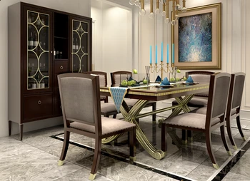 

Dining room furniture set wood table dinner sets