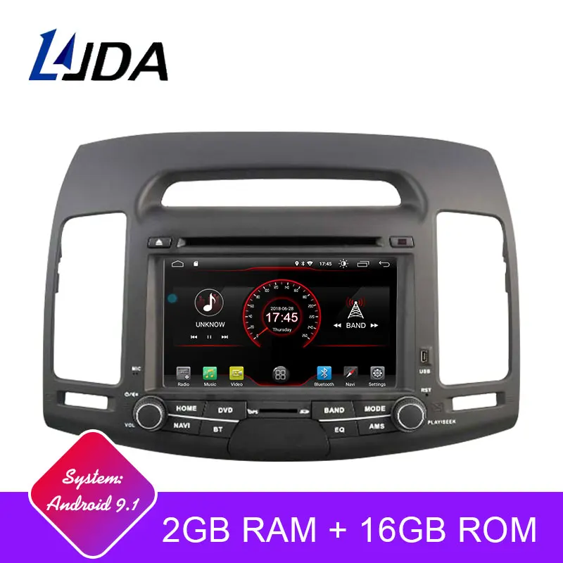 

LJDA Android 9.1 Car dvd player for HYUNDAI ELANTRA 2007-2011 2 Din Car Radio gps navigation stereo multimedia WIFI autoaudio
