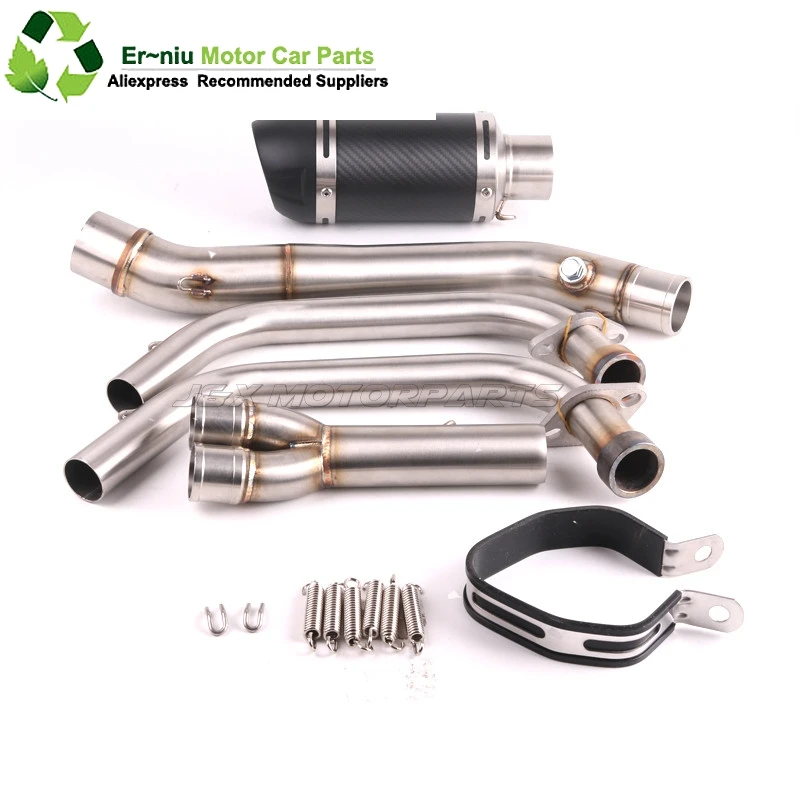 

MT-03 MT03 R3 R25 R30 motorcycle exhaust Full system contact middle pipe + exhaust for YAMAHA MT-03 R25 R30 2014-2016 slip-on