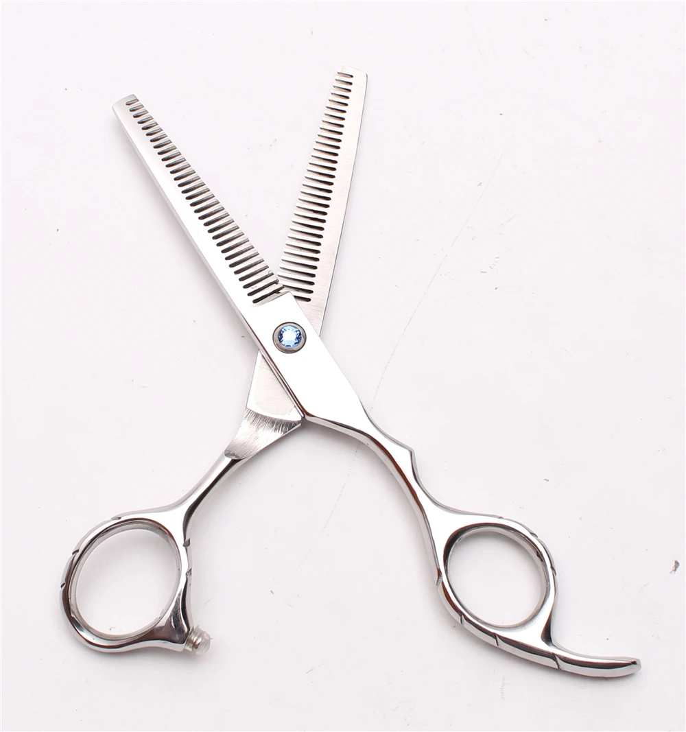 

5.5" 16cm 440C Customize Logo Hair Scissors Hairdressing Thinning Shears Double Side Teeth 15% Thinning Rate Styling Tool C2