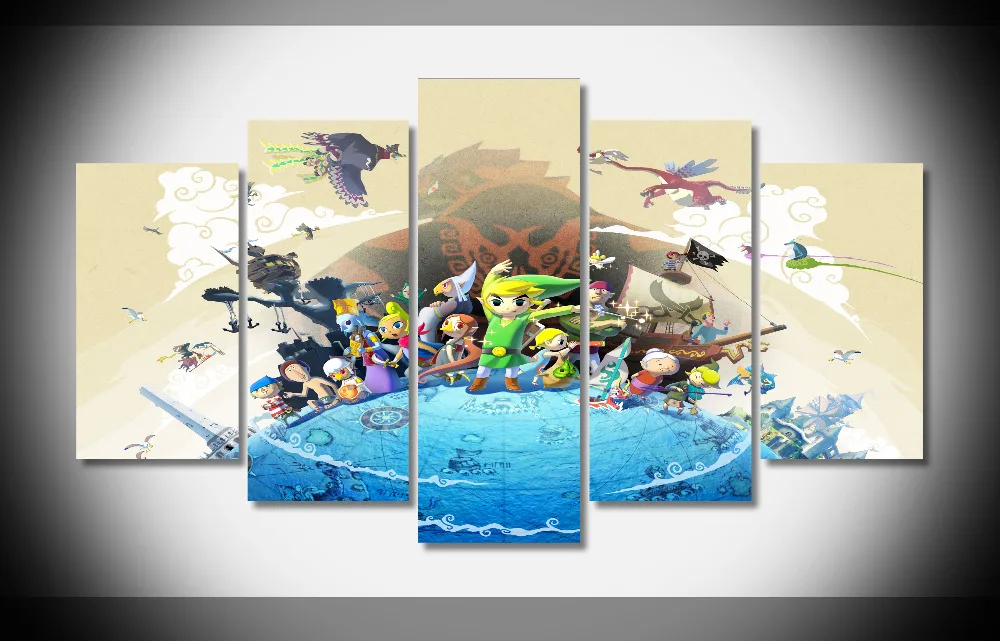 

6642 LEGEND OF ZELDA Poster Framed Gallery wrap art print home wall decor wall picture Already to hang digital print wholesale