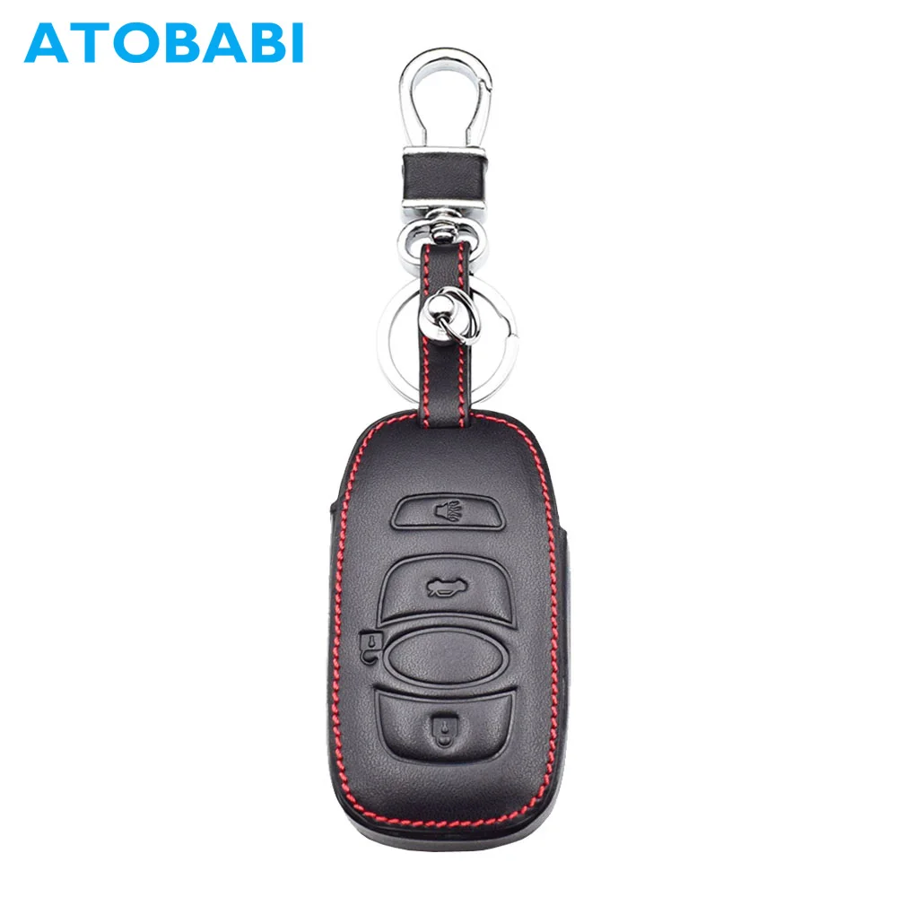 

4 Buttons Genuine Leather Car Key Case Shell Cover Keychain for Subaru Legacy Impreza Forester XV Trezia BRZ WRX Levorg Outback