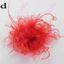 Новинка, 1000 шт., разноцветные модные кудрявые страусиные перья, банты для девочек, заколки-перья для волос