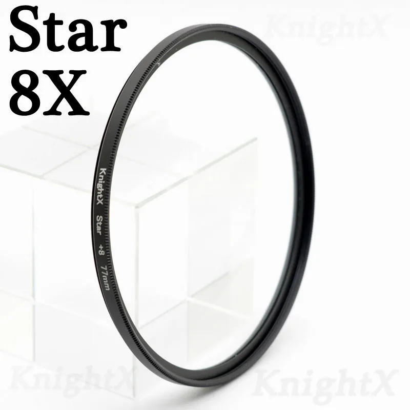 KnightX UV CPL ND Star фильтр для объектива камеры canon nikon 49 мм 52 мм 55 мм 58 мм 62 мм 67 мм 72 мм 77 мм 1300d Набор 18-135 d600 цвет - Цвет: Star 8X