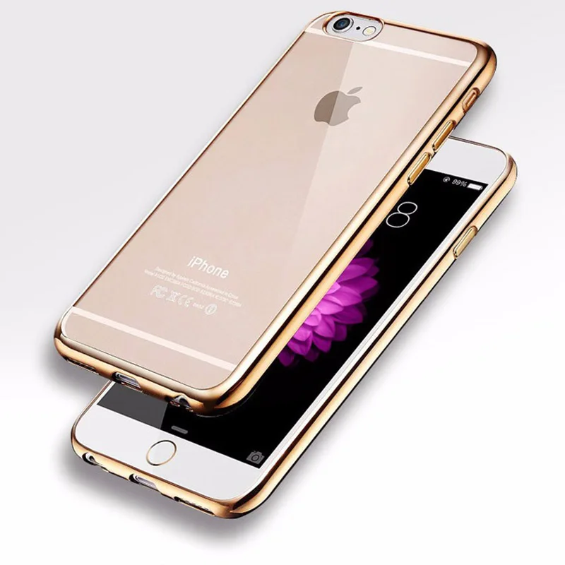 Роскошные прозрачные чехлы из ТПУ для телефонов iPhone 7 8 6 6s Plus 5 5S SE мягкий