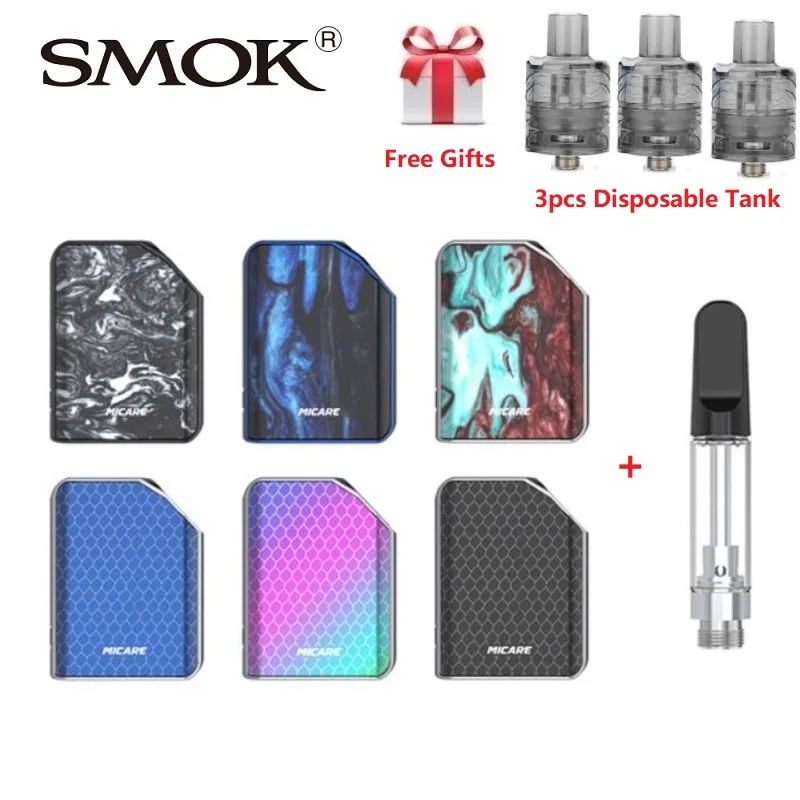 

Original SMOK MICARE Kit with 700mAh battery 1ml MICARE Cartridge Max 25W Output Vape Vaporizer vs SMOK NORD/ SMOK NOV