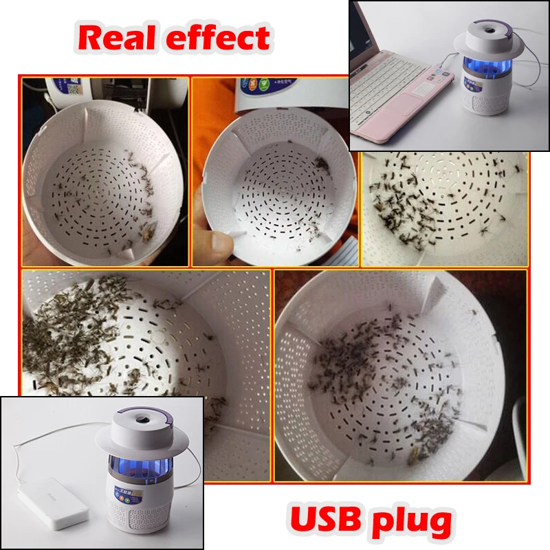 Электронная USB лампа для уничтожения комаров JQWORV 365нм УФ приманка от мотыльков