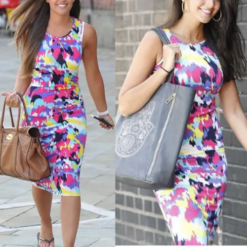 HOT Summer Cocktail Clubwear Party High Waisted Sleeveless Bodycon Bandage Dress | Женская одежда