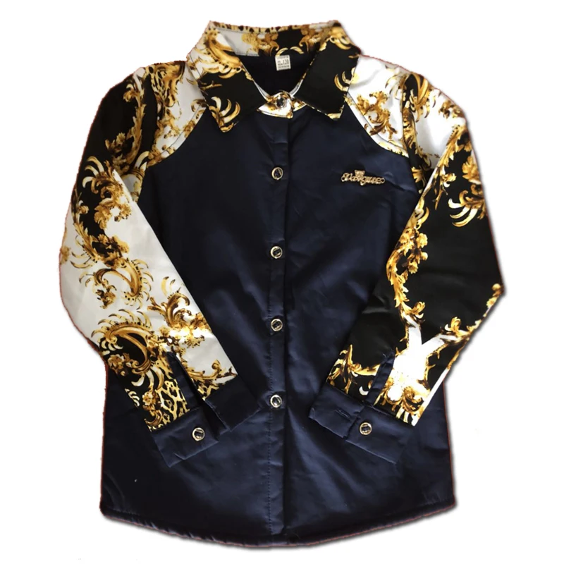 Baby Kids Print Blouses Fall Boys Long Sleeve Shirts New boys shirts boy top clothes Blouse Back to School Outfit Costume