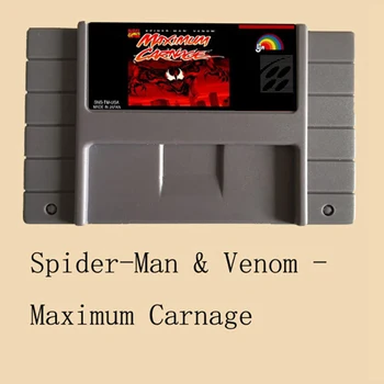 

Spider Man Venom Maximum Carnage 16 Bit Big Gray Game Card For NTSC Game Player