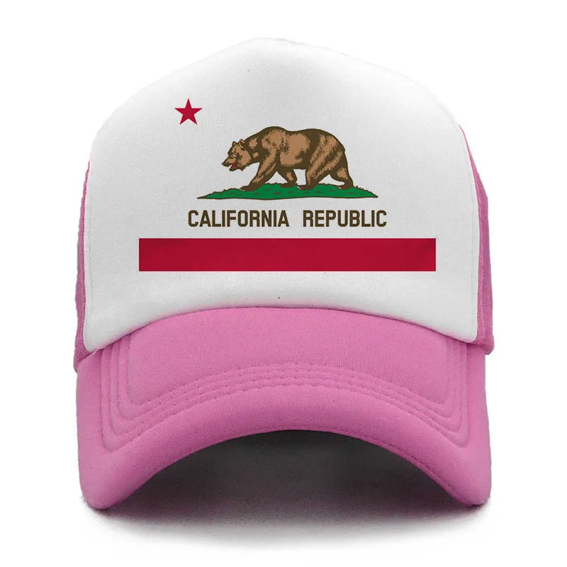 Bear California Republic бейсболка с флагом для мужчин и женщин крутая летняя сетчатая бейсболка s California Trucker кепка Повседневная шляпа для отца Новинка - Цвет: C8