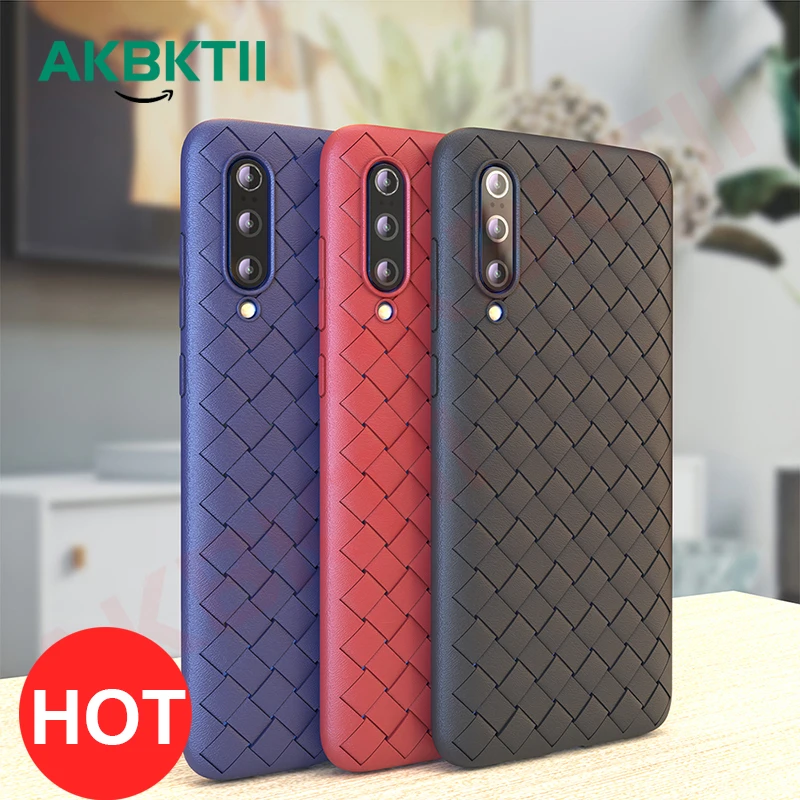 

AKBKTII Luxury Grid Weaving Case for Xiaomi Mi 9 Case phone case for Xiaomi Mi 8 case mi Play F1 Super Soft Silicone Phone Cover