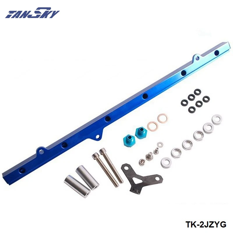 Для Toyota 2JZ Top топливный инжектор топливная направляющая Turbo Kit синяя алюминиевая