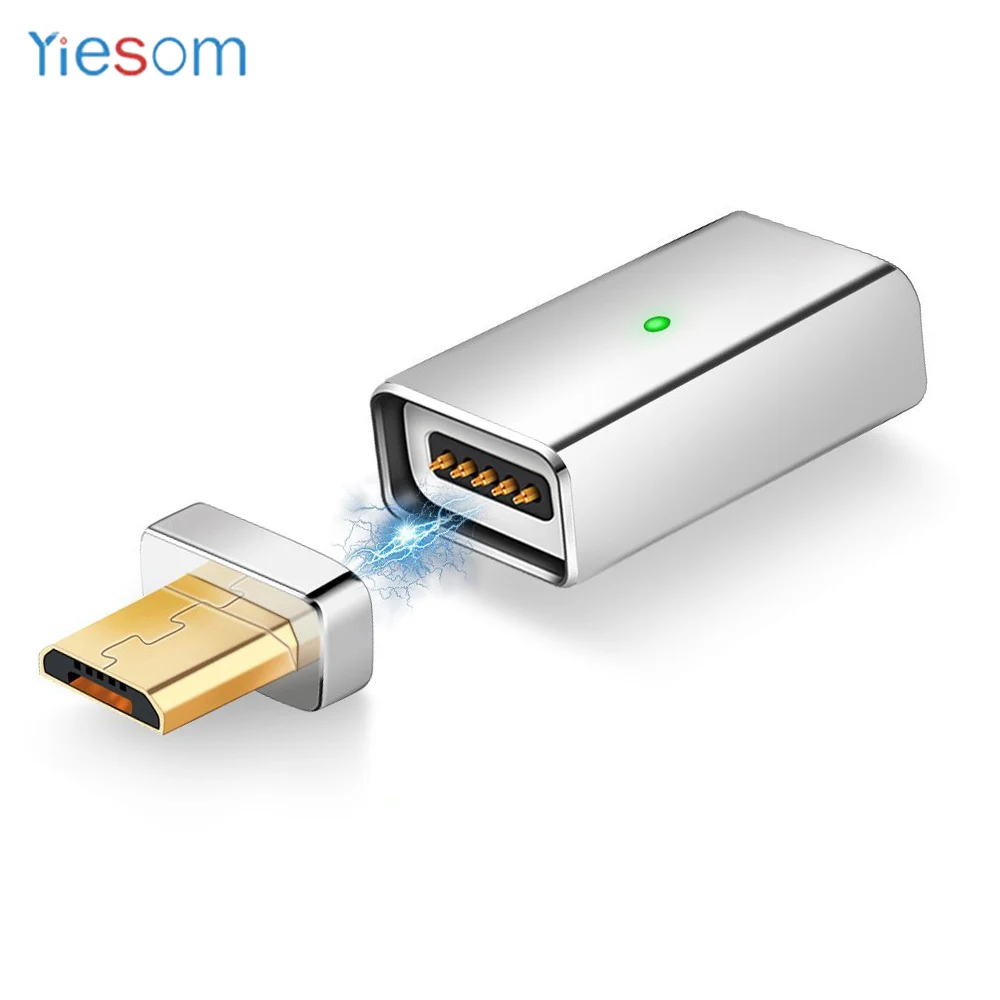 Зарядный кабель Micro USB металлический штекер Магнитный адаптер для передачи