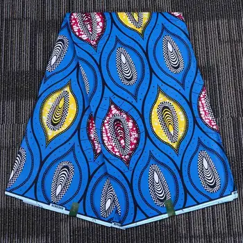 

116cm wide fashion African fabric 2019 new national style cotton blue printed fabric plain geometric print cloth