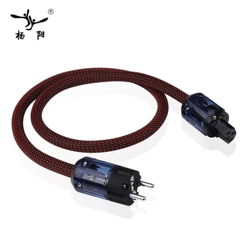 

YYAUDIO Hifi audio FP-314Ag Power cable with EU P037E+C037E IEC for hifi Video