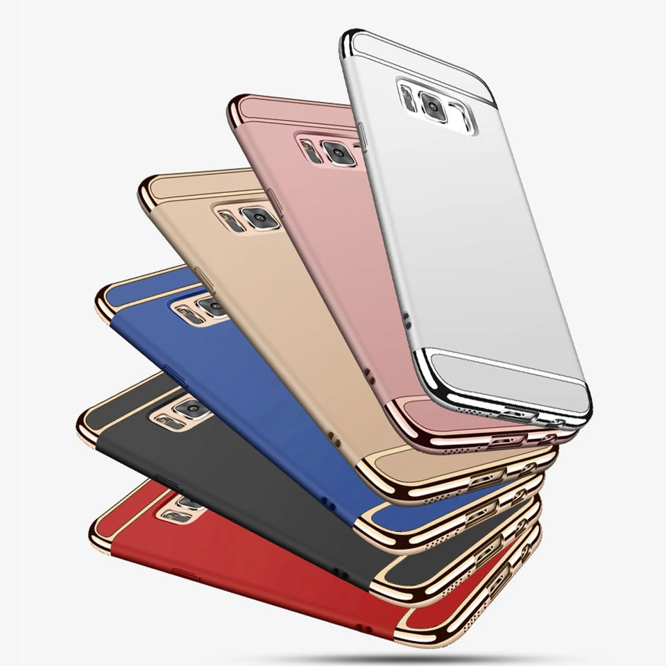 Покрытие 3 в 1 пластиковый чехол для Samsung Galaxy S9 S8 Plus Note 8 9 S7 Edge Bling A3 A5 A7 2016 J3 J5 J7 Pro 2017