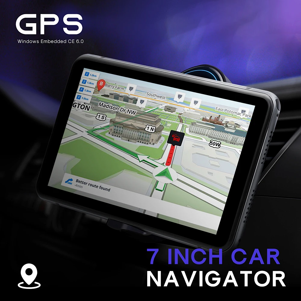 706 7 inch Truck font b Car b font GPS Navigation Navigator Win CE 6 0
