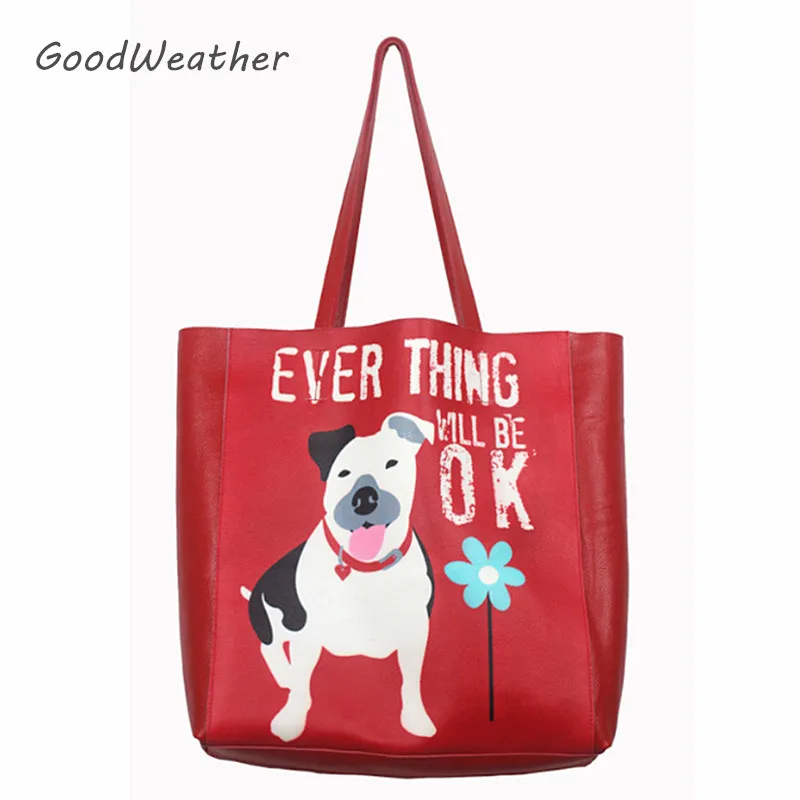 red designer tote bag