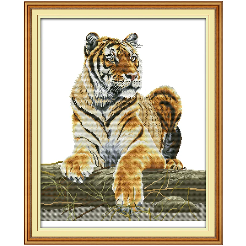 Набор вышитых крестиков с тигровым принтом 11CT 14CT|cross stitch set|counted cross stitchcross |