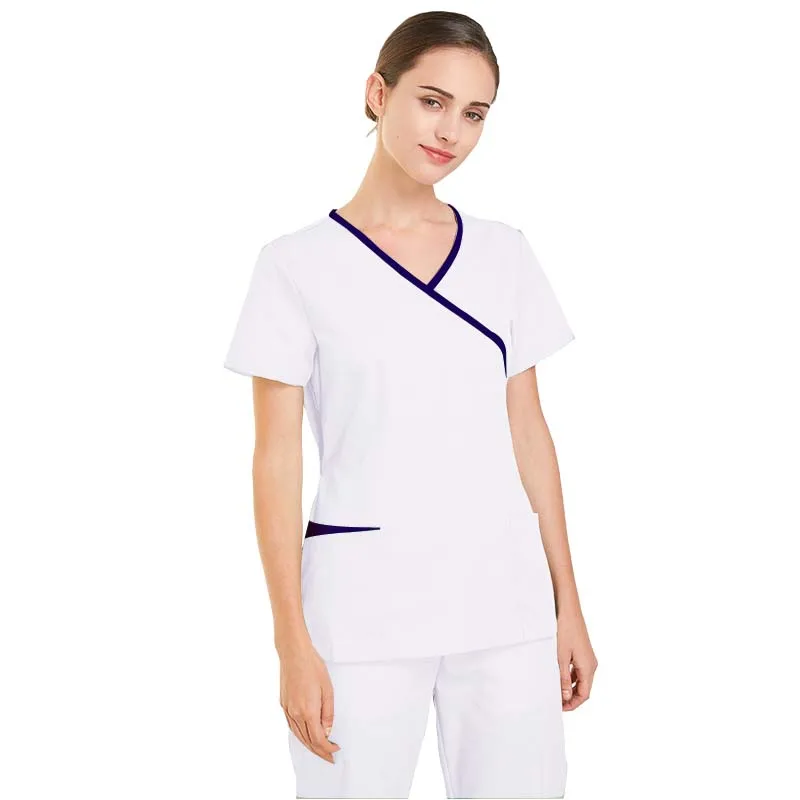 

scrubs medical uniforms women short sleeve Scrub suits dental beautician oral pet summer operating room surgical gown top + pant
