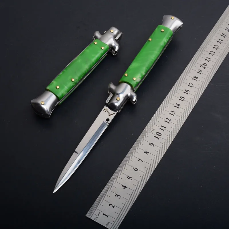 Дешевый Новый 440C Лезвие сталь + акриловая ручка карманный складной нож открытый кемпинг охотничий нож Тактический Выживание EDC Мульти инструменты