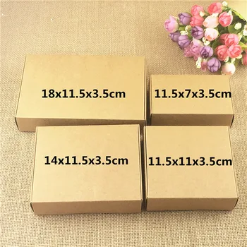 

20Pcs/Lot Natural Retro Kraft Paper Boxes Blank Diy Creative Gift Boxes to Packing Handmade Soap/Cookie/Candy/Cosmetic