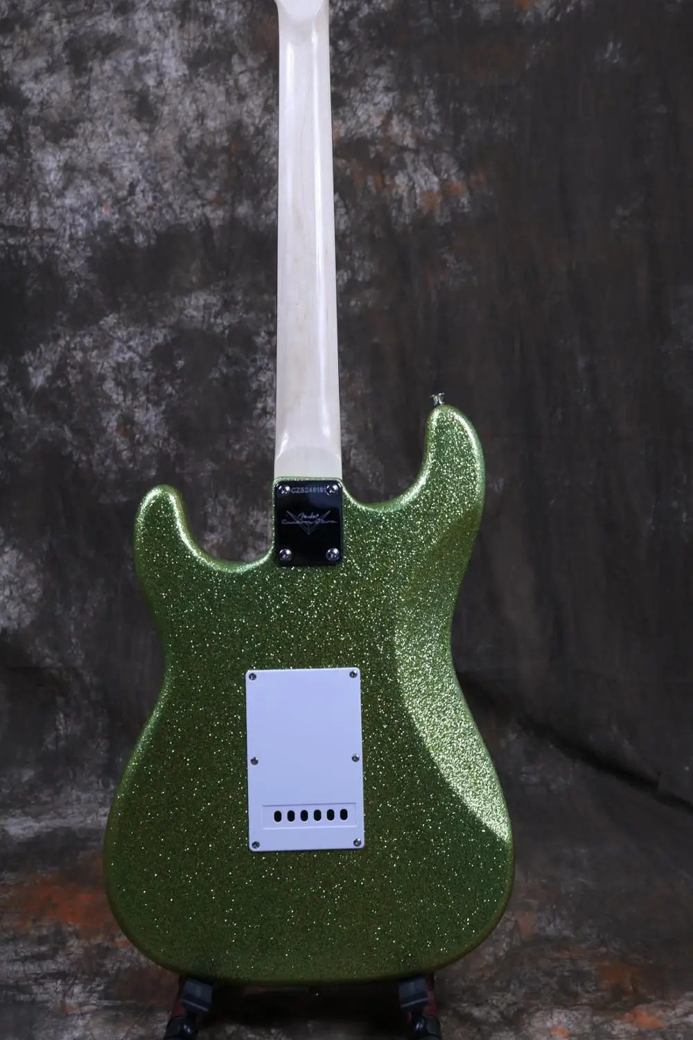 Electric Guitar High Quality Left Head Metal Green ST