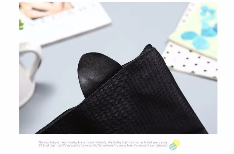 Милый Черный кот A4 мешок ткань папку для принадлежности для документов 32*24 см документ сумка школьные принадлежности