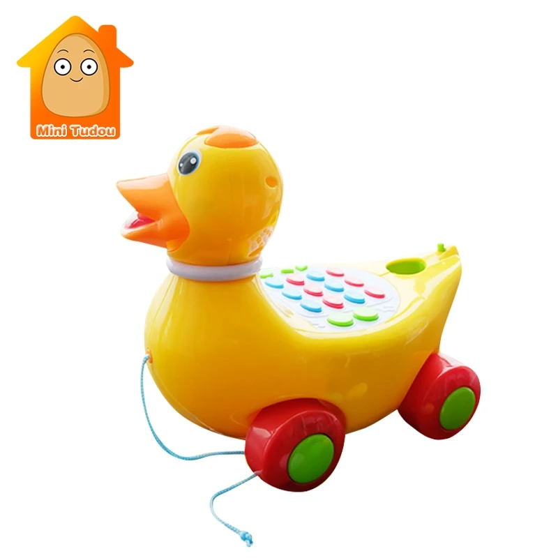 Novelty Laying Eggs Big Duck Kid Baby Toys Lighting Musical Learning
