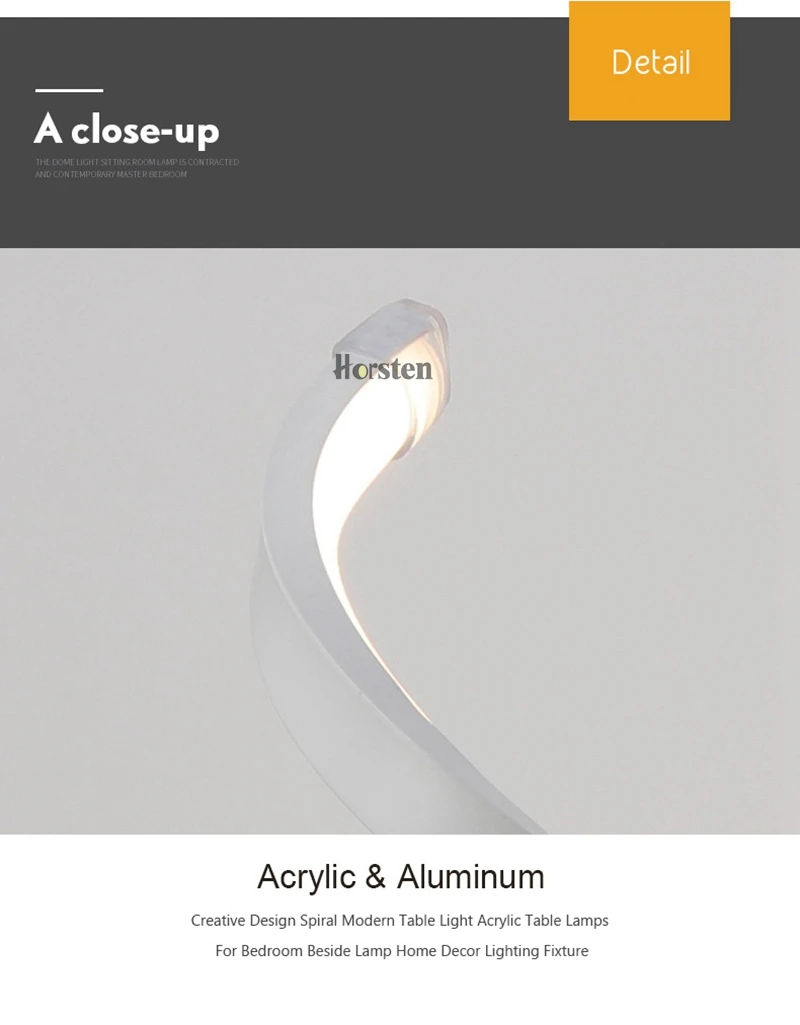 Creative Art Decoration 24W LED Table Lamp Acrylic Spiral Table Light Bedroom Bedside Lamp Home Lighting Fixture (13)