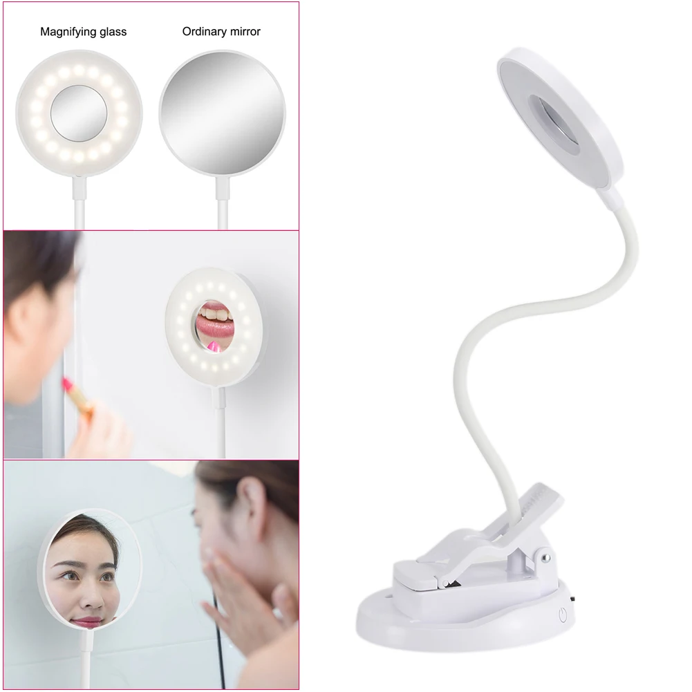Multifunction Makeup Mirror Lamp Ring Light with Phone Holder Stand for Makeup Pro Practical