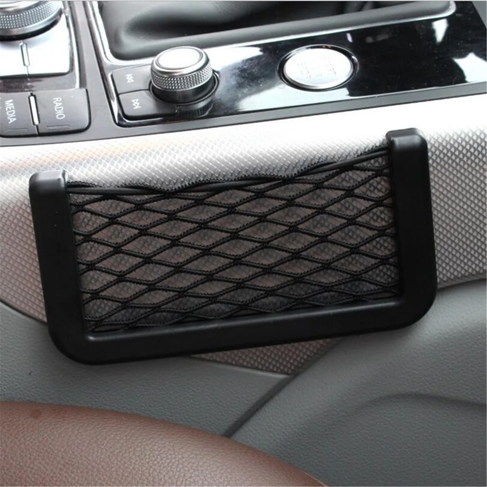

Universal Big 15*8CM black car seat side Net storage bag pocket For Volvo S40 S60 S80 XC60 XC90 V40 V60 Any Cars