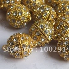 100 шт 14 мм позолоченное ювелирное ожерелье на магнитной застежке браслет крючки